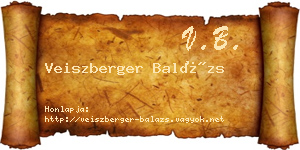 Veiszberger Balázs névjegykártya